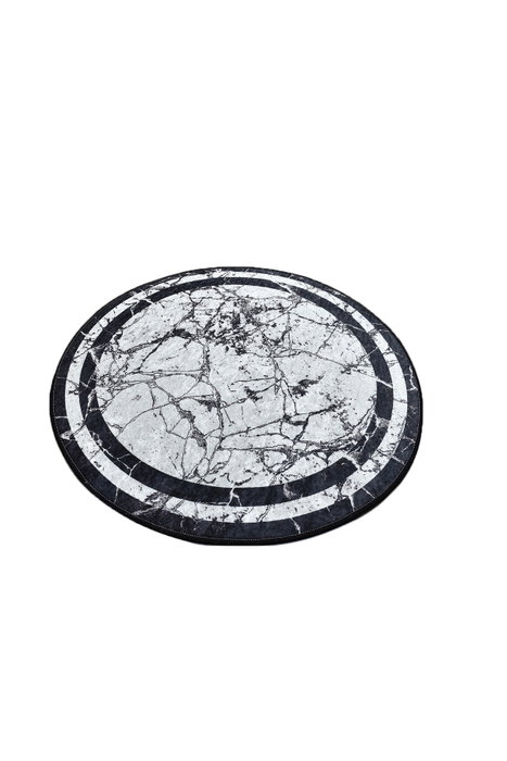 Conceptum Marmor DJT Alfombra de 140 cm Blanco y Negro